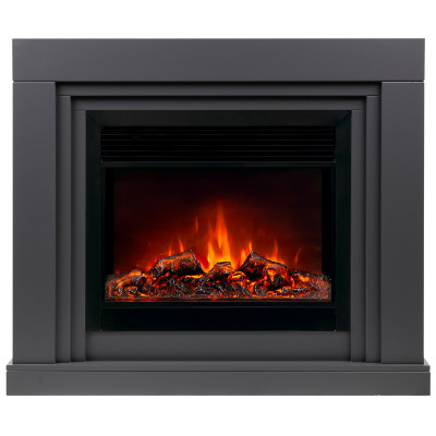Электрокамин RealFlame Stanley 26 GR серый с очагом Moonblaze Black