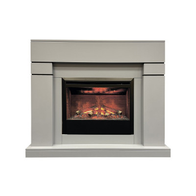 Электрокамин RealFlame Lindelse 26 GR серый, графит c очагом 3D Helios 26
