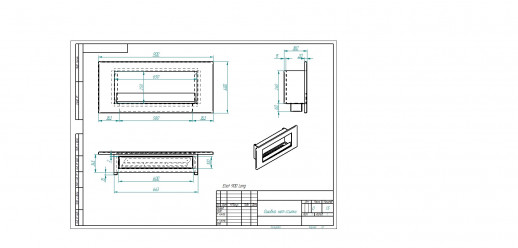 Биокамин Elliot 900 с белой рамкой со стемалитом