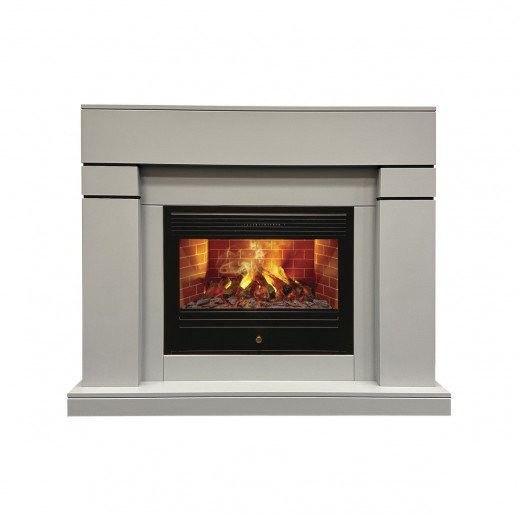 Электрокамин RealFlame Lindelse 26 GR серый, графит c очагом 3D Novara