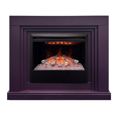 Электрокамин RealFlame Stanley 26 Plum сливовый с очагом 3D Helios 26 SBG