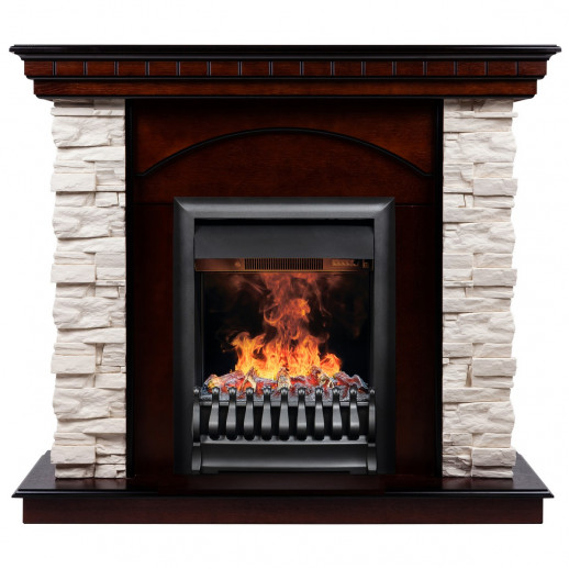 Электрокамин RealFlame Elford AO античный дуб с очагом 3D Oregan