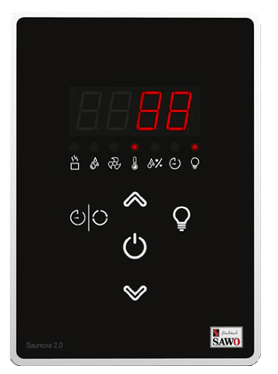 Электрическая печь SAWO NORDEX NR-60Ni2-Z (6 кВт, внутри оцинковка, снаружи нержавейка), выносной пульт (встроенный блок мощности, пульт покупается отдельно)