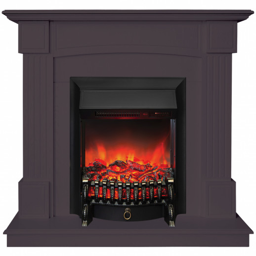 Электрокамин RealFlame Andrea STD GR цвет мрамор серый с очагом Fobos Lux Black RC