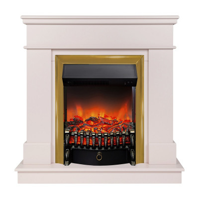 Электрокамин RealFlame Selena STD PN пудра с очагом Fobos Lux Brass