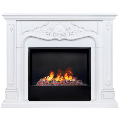 Электрокамин RealFlame Victoria 26 WT белый с очагом 3D Cassette 630