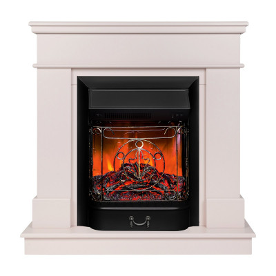 Электрокамин RealFlame Selena STD PN пудра с очагом Majestic Lux Black