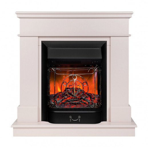 Электрокамин RealFlame Selena STD PN пудра с очагом Majestic Lux Black