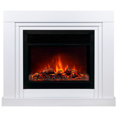 Электрокамин RealFlame Stanley 26 WT белый с очагом Moonblaze Black