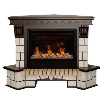 Электрокамин RealFlame Stone Coner AO античный дуб c Helios 26 SBG