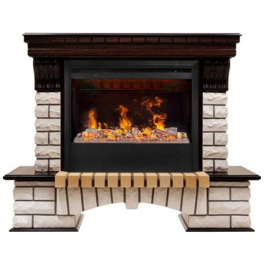 Электрокамин RealFlame Country 26 AO античный дуб с очагом 3D Helios 26 SBG