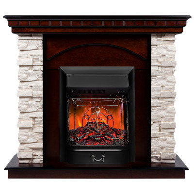Электрокамин RealFlame Elford AO античный дуб с очагом Majestic Lux Black