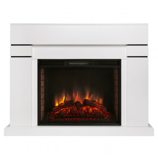Электрокамин RealFlame Lindelse 26 WT белый с очагом Epsilon 26 S IR