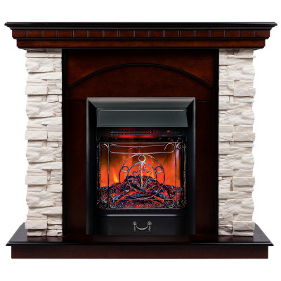 Электрокамин RealFlame Elford AO античный дуб с очагом Majestic Lux Black RC