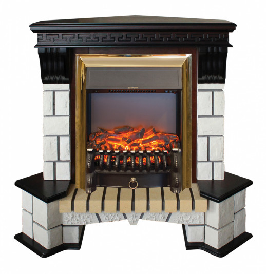 Электрокамин RealFlame Stone Coner AO античный дуб с Fobos s Lux BR