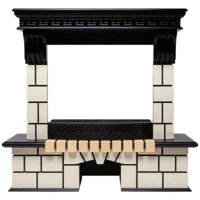 Портал каминный из МДФ RealFlame Stone AO античный дуб, подходит под очаги Sparta Led, Evrika Led, Firestar 25,5 3D и Firefield 25 S IR S IR