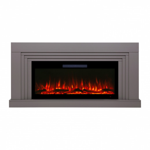 Электрокамин RealFlame Stanley 42 BG мокко с очагом Diamond 42, с муляжом дров и кристаллами
