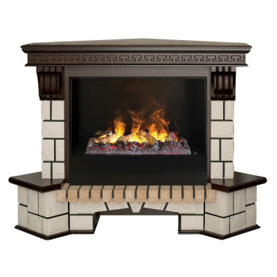 Электрокамин RealFlame Stone Coner AO античный дуб с очагом 3D Cassette 630