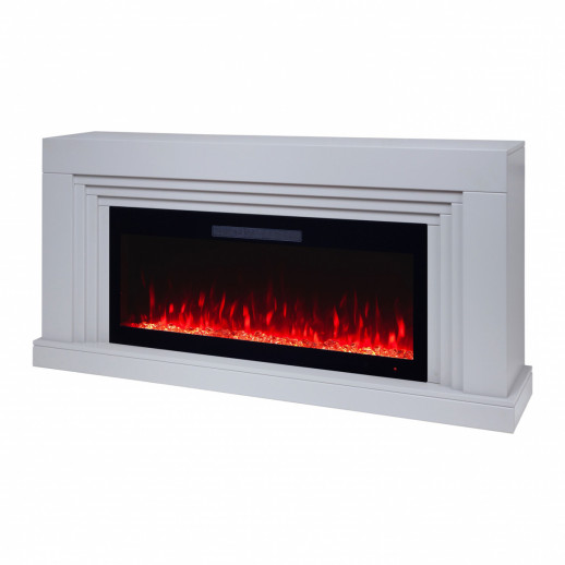 Электрокамин RealFlame Stanley 42 GR c Diamond 42, с муляжом дров и кристаллами