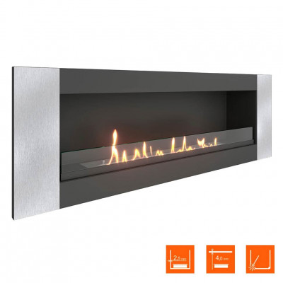 Биокамин в нишу SteelHeat LONG-V 1200 Small (Стекло)