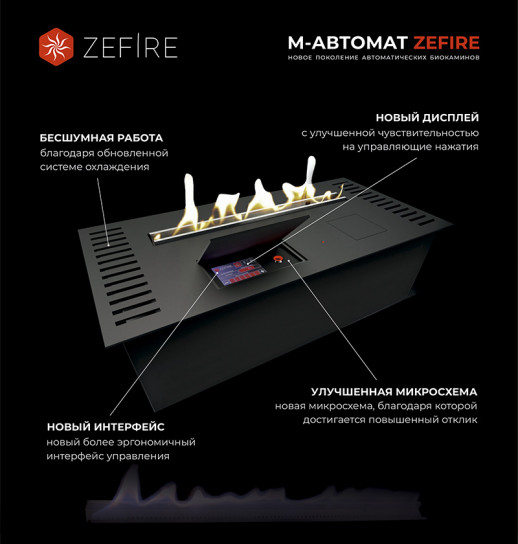 Автоматический биокамин ZeFire М 1800