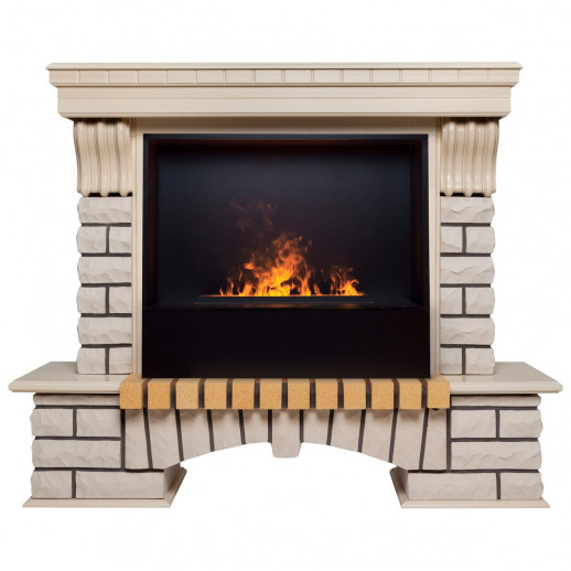 Электрокамин RealFlame Country 26 WT с очагом 3D Cassette 630 Black Panel