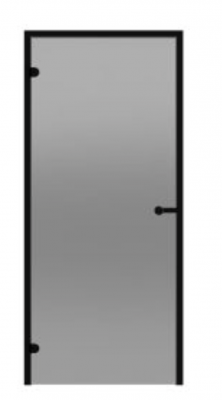 HARVIA Двери стеклянные 9/19 Black Line коробка алюминий, стекло серое, арт. DA91902BL