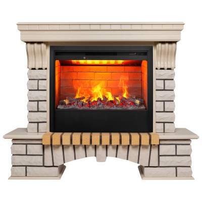 Электрокамин RealFlame Country 26 WT с очагом 3D Helios 26