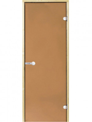 HARVIA Двери стеклянные 8/21 коробка ольха, бронза D82101L