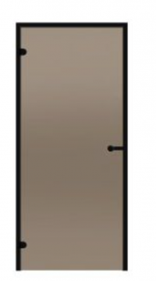 HARVIA Двери стеклянные 9/21 Black Line коробка алюминий, стекло бронза, арт. DA92101BL