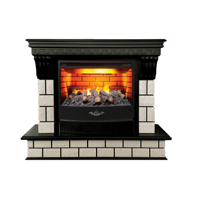 Электрокамин RealFlame Castle 25,5 AO античный дуб с очагом 3D Firestar 25,5
