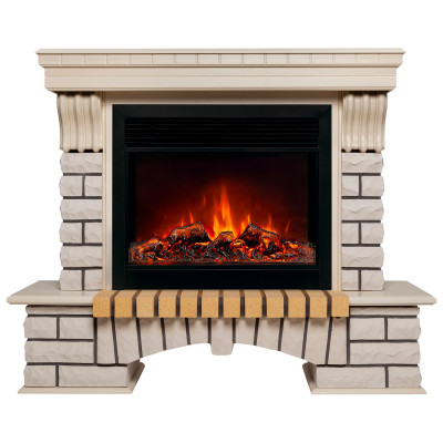 Электрокамин RealFlame Country 26 WT с очагом Moonblaze Black