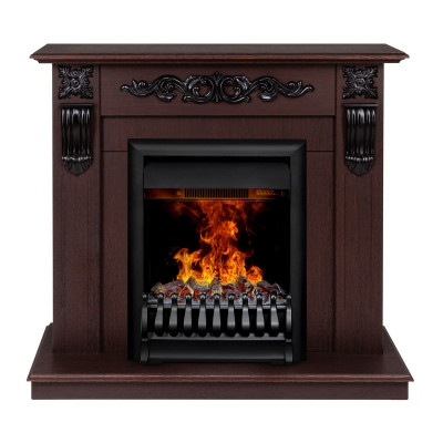 Электрокамин RealFlame Dominica DN орех с очагом 3D Oregan