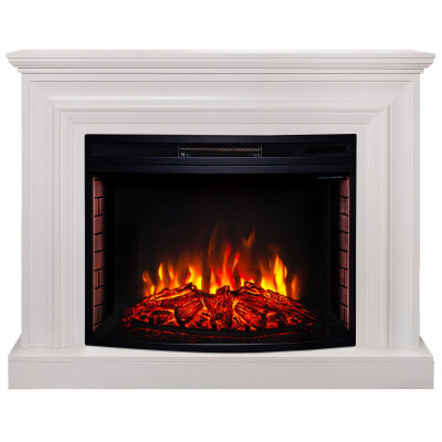 Электрокамин RealFlame Weston 33 WT белый с очагом Firespace 33 S IR