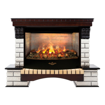 Электрокамин RealFlame Country 33/33W AO античный дуб с очагом 3D Firestar 33