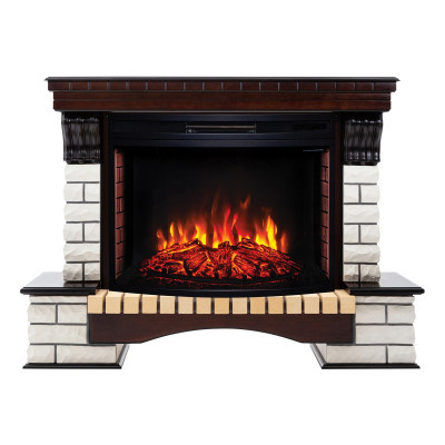 Электрокамин RealFlame Country 33/33W AO античный дуб с очагом Firespace 33 S IR