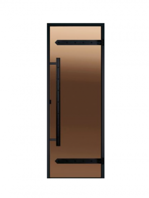 HARVIA Двери стеклянные LEGEND 7/19 черная коробка сосна, бронза D71901ML
