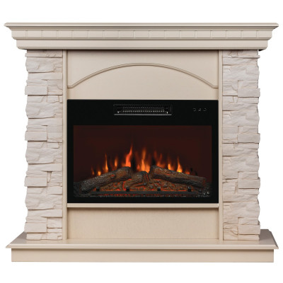 Электрокамин RealFlame Elford WT белый дуб с очагом Kendal 24