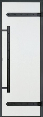 HARVIA Двери стеклянные LEGEND 7/19 черная коробка сосна, сатин D71905ML