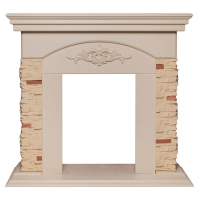 Портал каминный из МДФ RealFlame Neapolis белый дуб, под очаги (Majestic, Fobos, Eugene, 3D Olympic)