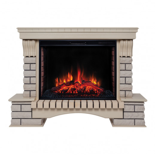 Электрокамин RealFlame Country 33/33W WT с очагом Epsilon 33