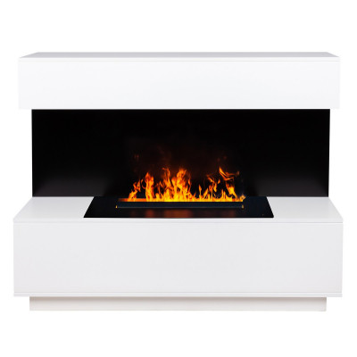 Электрокамин RealFlame Modern CST630 WT белый с очагом 3D Cassette 630 Black Panel