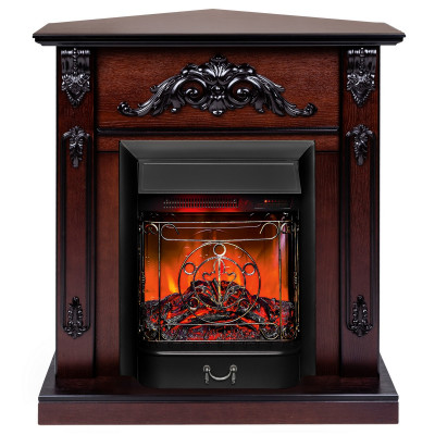 Электрокамин RealFlame Anita Corner AO античный дуб с очагом Majestic Lux Black RC